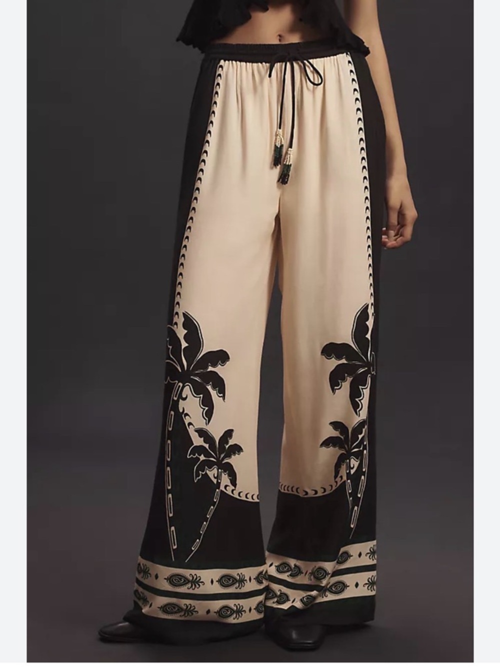 Farm Rio Martina Wide Leg Leg Palm Print  Pants